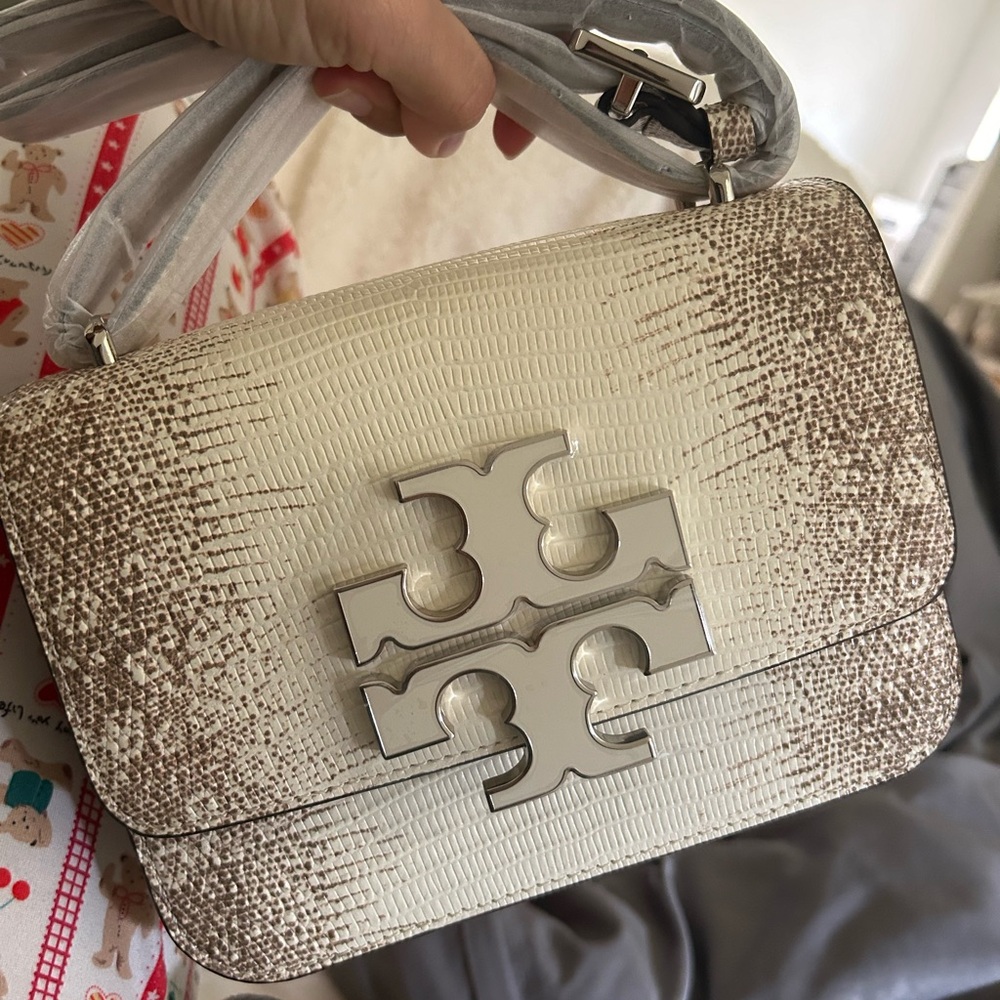 TORY BURCH Small Eleanor Lizard-Embossed Bag